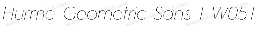 Hurme Geometric Sans 1 W05ThObl字体转换